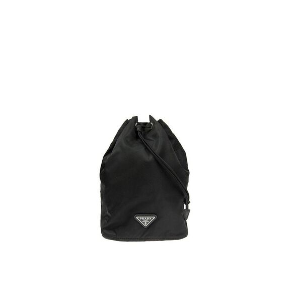 Prada Nylon and Leather Drawstring Women's Pouch - Picture 1 of 4